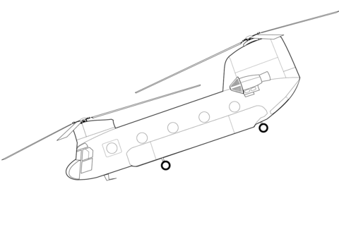 Boeing Ch 47 Chinook Helicopter Coloring Page